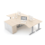 Ergonomic Master MFC Radial Office Desk w/Manual Height Adjustment