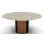 Yoroi W62.9-inch Ceramic/Metal/Wood Customizable Round Dining Table