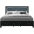 Reid Velvet/Wood Panel Bed w/LED Lighting