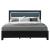 Reid Velvet/Wood Panel Bedroom Set w/LED Lighting