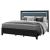 Reid Velvet/Wood Panel Bedroom Set w/LED Lighting