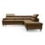 Reno L-Shaped Leather Sleeper Sectional Sofa w/Corner Storage Chaise