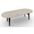 Abrey W98.4-inch Ceramic/Wood Customizable Oval Dining Table