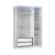 Roma Glossy 3-Door Wardrobe w/Mirror & 2-Drawer Storage