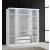 Roma Glossy 4-Door Wardrobe w/Mirror & 2-Drawer Storage