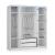 Roma Glossy 4-Door Wardrobe w/Mirror & 2-Drawer Storage