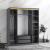 Roma Glossy 4-Door Wardrobe w/Mirror & 2-Drawer Storage