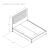 Roma Bonded Leather LED Platform Bed