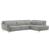 Ronda Polyester Fabric Right Arm Chaise Facing Sectional Sofa
