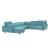 Ronda Fabric L-Shaped Left Arm Chaise Facing Sectional Sofa