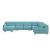Ronda Fabric L-Shaped Left Arm Chaise Facing Sectional Sofa
