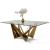 Rose Glass Top Dining Table
