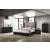 Rosette Leatherette Queen Size Bed w/LED
