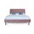 Heather Velvet Platform Full Size Bed
