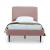Heather Velvet Platform Twin Size Bed