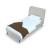 Heather Velvet Platform Twin Size Bed