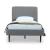 Heather Velvet Platform Twin Size Bed