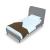 Heather Velvet Platform Twin Size Bed