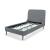 Heather Velvet Platform Twin Size Bed
