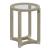 Solstice Round Glass/Wood Spot Table