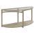 Solstice Demilune Glass/Wood Sofa Table