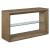 Paulson Rectangular Wood Sofa Table w/Glass Shelf