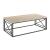 Vonne Rectangular Travertine/Metal Coffee Table