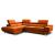 Capri L-Shaped Top Grain Italian Leather Sectional Sofa w/Left Arm Facing Storage Chaise