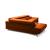Capri L-Shaped Top Grain Italian Leather Sectional Sofa w/Left Arm Facing Storage Chaise