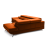 Capri L-Shaped Top Grain Italian Leather Sectional Sofa
