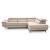 Capri L-Shaped Top Grain Italian Leather Sectional Sofa w/Right Arm Facing Storage Chaise