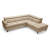 Reno L-Shaped Leather Sleeper Sectional Sofa w/Corner Storage Chaise