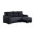 SM Scarlet Fabric/PU Reversible Chaise L-Shape Sectional Sofa