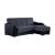 SM Scarlet Fabric/PU Reversible Chaise L-Shape Sectional Sofa