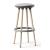 Cannie Hight Stool for 41,3 in Height Desks w/Upholstered Seat & Natural Ash Wood Base w/PlasticFootring & Glides