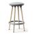Cannie Medium Hight Stool for 35.4-inch Height Desks w/Upholstered Seat & Natural Ash Wood Base w/Plastic Footring & Glides