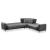 Levi Ribbed Sectional Sofa with Storage – Luxe Contemporary L-Shaped Couch, Composition 1