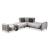 Perla Tufted L-Shaped Sectional Sofa with Storage – Modern Classic Design, Composition 1