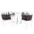 Spencer Rope 5 Piece Outdoor Bistro Patio Set