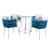 Spencer Rope 5 Piece Outdoor Bistro Patio Set