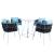 Spencer Rope 5 Piece Outdoor Bistro Patio Set