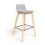 Twist & Sit Office High Stool w/Wood Base, Fabric 1