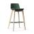 Twist & Sit Office High Stool w/Wood Base, Fabric 2