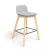 Twist & Sit Office High Stool w/Wood Base, Fabric 2