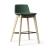 Twist & Sit Office High Stool w/Wood Base, Fabric 2