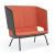 TWIST&SIT High Back Lounge 2-Seater Sofa, Metal 4-leg Base