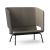 Twist & Sit Polyurethane High Back 2-Seater Sofa w/Steel Frame & Base (Fabric 2)