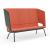 TWIST&SIT High Back Lounge 3-Seater Sofa, Metal 4-leg Base