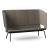 Twist & Sit Polyurethane High Back 3-Seater Sofa w/Steel Frame & Base (Fabric 2)