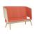 TWIST&SIT High Back Lounge 3-Seater Sofa, Wood 4-leg Base